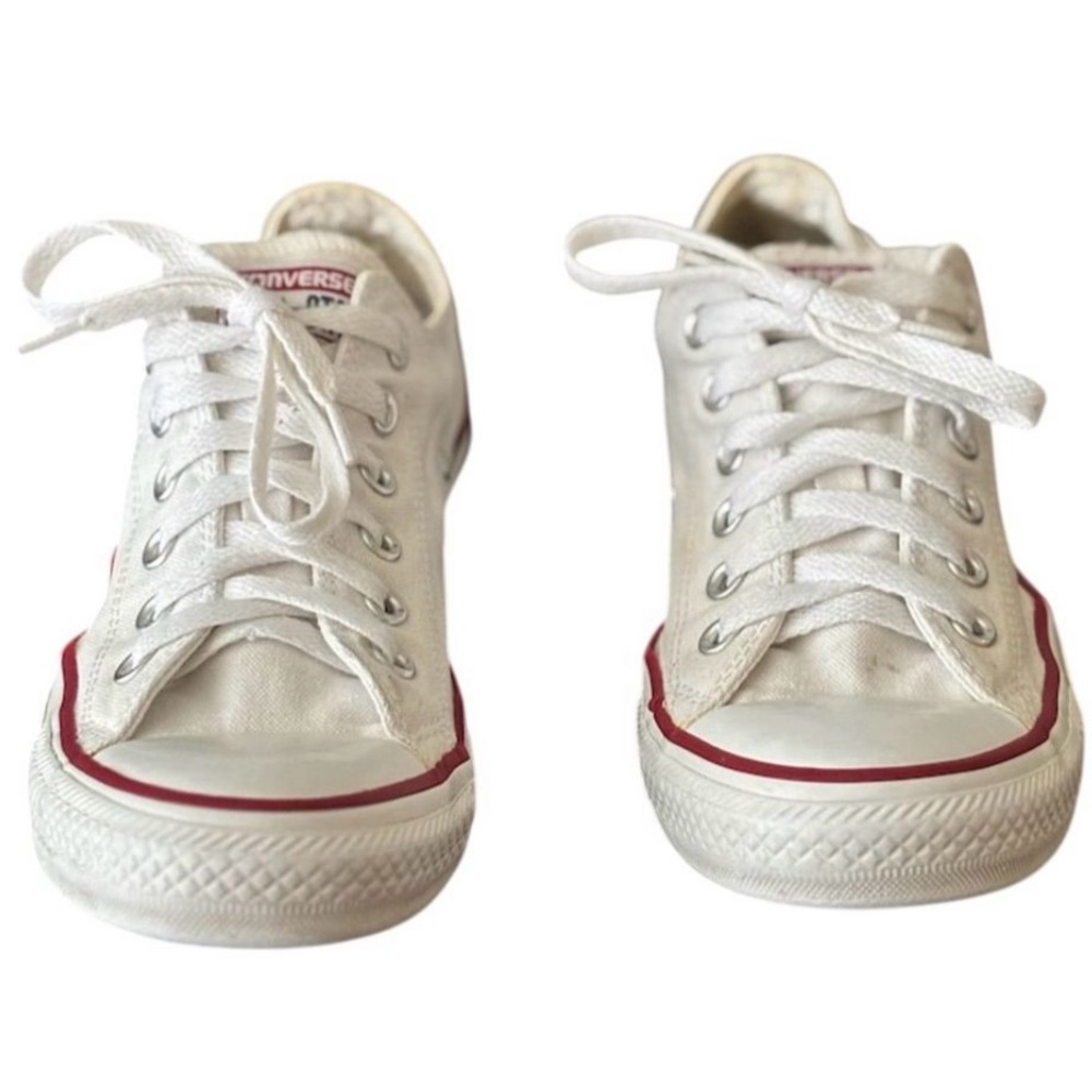 Converse White and Red Chuck Taylor Sneakers